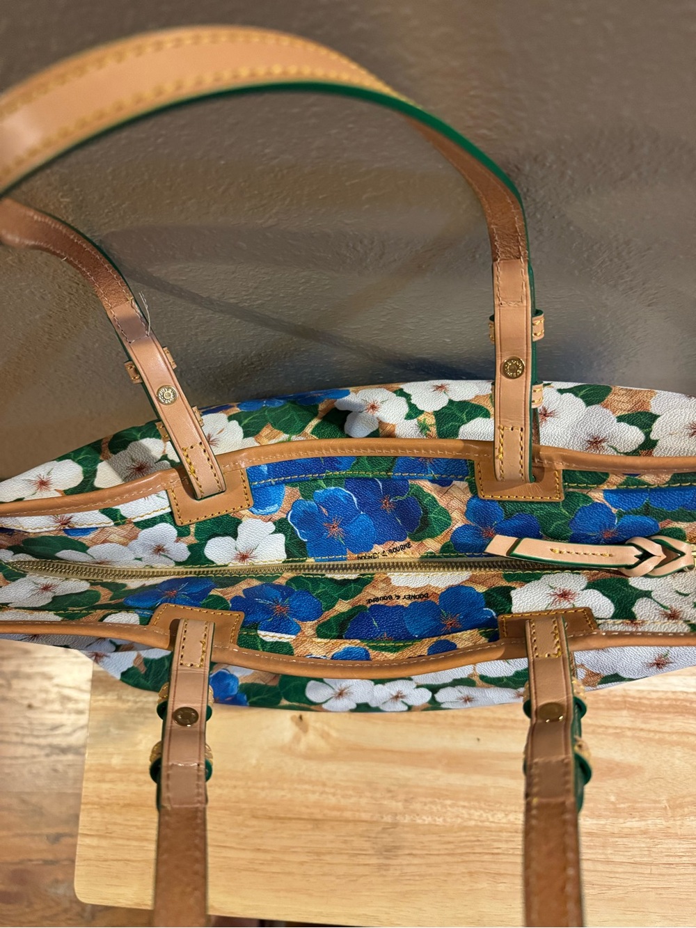 Dooney & Bourke Large Coated Cotton Floral Tote - Picture 3 of 14
